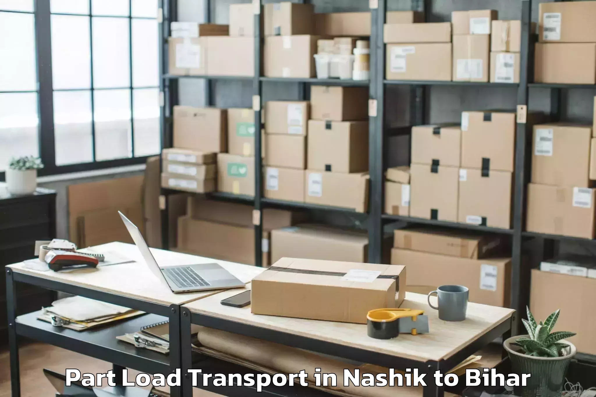 Book Nashik to Laheriasarai Part Load Transport Online